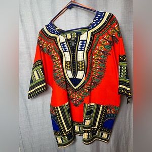African Print Scrub Tops Never worn